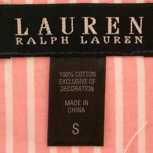 LAUREN Ralph Lauren Cotton Boxer Pajama Set Pink Strip - Picture 4 of 6